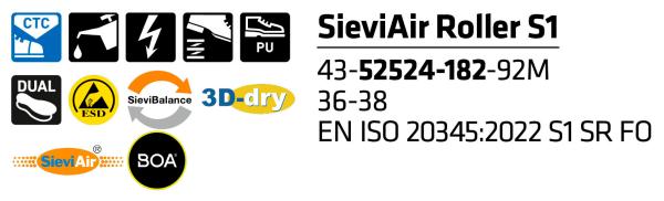 SIEVI SIEVIAIR ROLLER S1 Größe 36-38